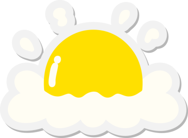 Bir insan tarafından çizilmiş yumurta etiketi.