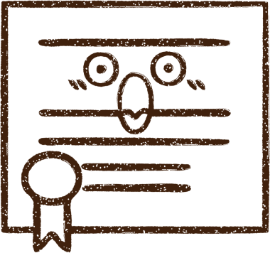 Bir insan tarafından çizilmiş Sertifika Kömürü Çizimi