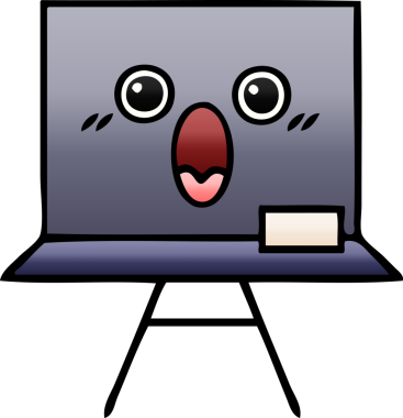 Bir insan tarafından çizilmiş bir karatahtanın gölgelenmiş gradyanı