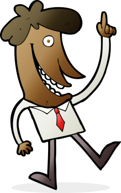 Bir insan tarafından çizilmiş bir fikri olan çizgi film adamı.