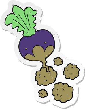 Bir insan tarafından çizilmiş pancarın çıkartması.