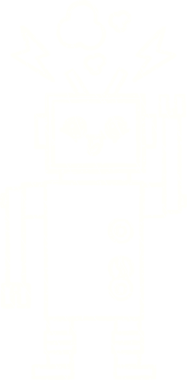 Bir insan tarafından çizilen robot tebeşiri.