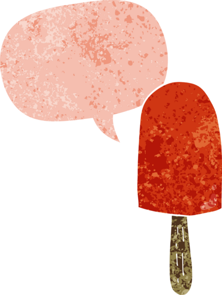 grunge 'da konuşma baloncuğu olan çizgi film lolipopu bir insan tarafından çizilmiş tedirgin geçmiş dokuma tarzı