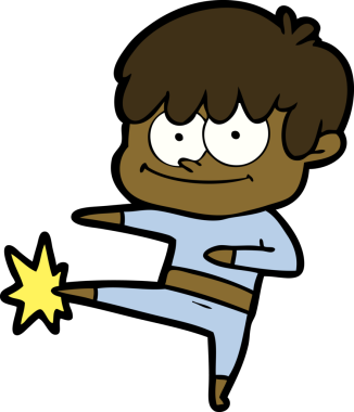 Bir insan tarafından çizilmiş mutlu çizgi film adamı.