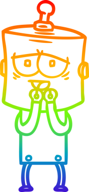 gökkuşağı gradyan çizgisi bir insan tarafından çizilmiş robot çizgi