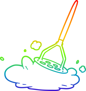 gökkuşağı gradyan çizgi çizimi bir insan tarafından çizilmiş patates ezici çizgi