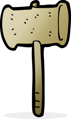 Bir insan tarafından çizilmiş tokmak.