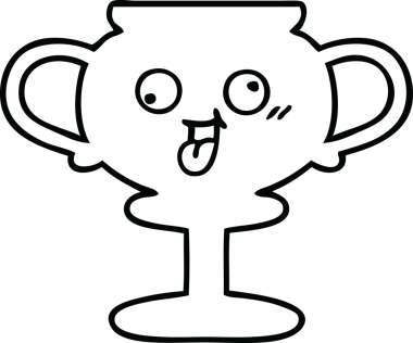 Bir insan tarafından çizilmiş bir kupanın çizgi çizimi