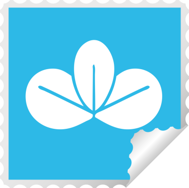 Bir insan tarafından çizilmiş bir sonbahar yaprağının kabuk soyma karikatürü