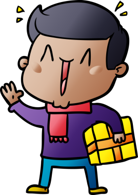 Bir insan tarafından çizilmiş heyecanlı bir çizgi film.