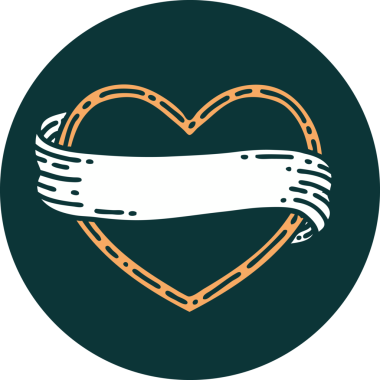 Bir insan tarafından çizilmiş kalp ve bayrağın ikonik dövme şekli