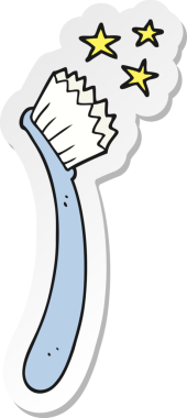 Bir insan tarafından çizilmiş diş fırçasının çıkartması.