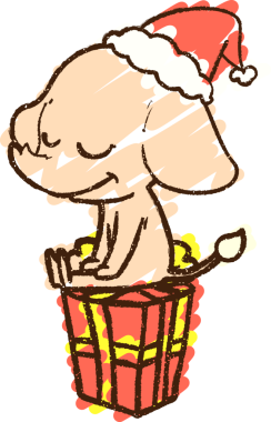 Bir insan tarafından çizilmiş Noel Fili Tebeşiri