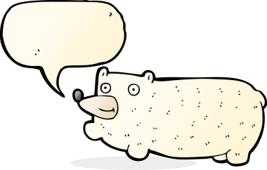 Bir insan tarafından çizilmiş komik bir çizgi film ayısı.