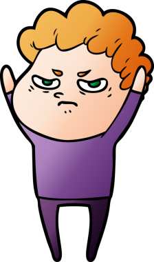 Bir insan tarafından çizilmiş kızgın bir adam.