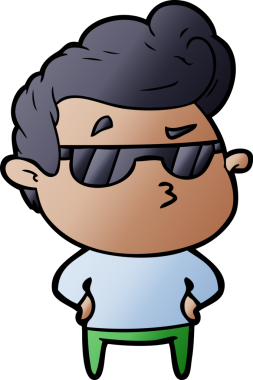 Bir insan tarafından çizilmiş havalı bir çizgi film.