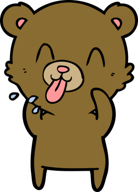 Bir insan tarafından çizilmiş bir çizgi film karakteri.