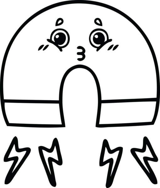 Bir insan tarafından çizilmiş mıknatıs çizimi