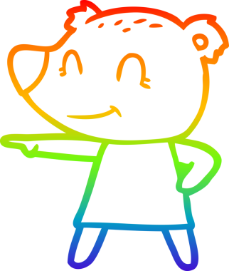 Bir insan tarafından çizilmiş dişi ayı çizgi filmi.