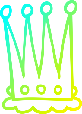 Bir insan tarafından çizilen karikatür kaplamasının soğuk gradyan çizgisi