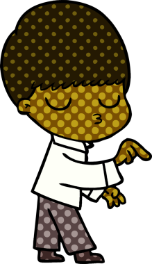 Bir insan tarafından çizilmiş sakin çocuk çizgi filmi.