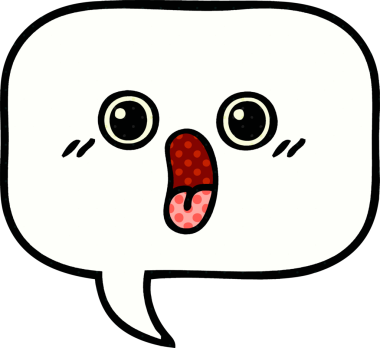 bir insan tarafından çizilmiş bir konuşma baloncuğunun çizgi roman tarzı