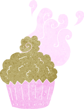 Bir insan tarafından çizilmiş bir kek.