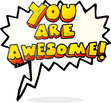 Serbest konuşma balonu karikatürü. Sen bir insan tarafından çizilmiş harika bir metinsin.