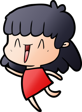 Bir insan tarafından çizilmiş karikatür kadın.