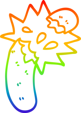 gökkuşağı gradyan çizgi çizimi bir insan tarafından çizilmiş bir sosis