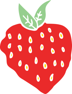 Bir insan tarafından çizilmiş karalama çileği.