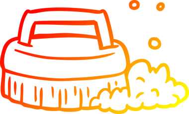 Bir insan tarafından çizilen fırçanın sıcak eğimli çizgisi