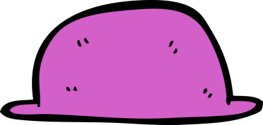 Bir insan tarafından çizilmiş çizgi film şapkası.