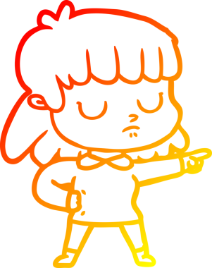 Bir insan tarafından çizilmiş, ilgisiz bir çizgi film karakteri.