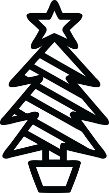 Bir insan tarafından çizilmiş Noel ağacı simgesi