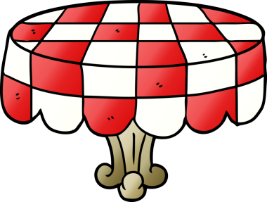 Bir insan tarafından çizilmiş çizgi film masası.