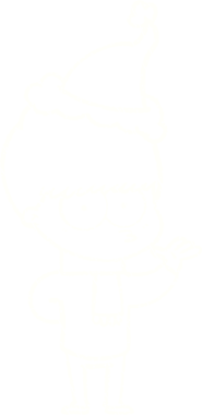 Bir insan tarafından çizilen Noel Adam Tebeşiri