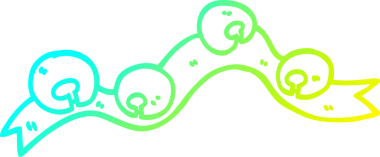 Bir insan tarafından çizilmiş soğuk gradyan çizgi çizimi