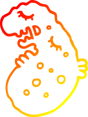 Bir insan tarafından çizilmiş bir mikropun sıcak çizgi çizimi