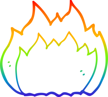 gökkuşağı gradyan çizgi çizimi bir insan tarafından çizilmiş bir çizgi film ateşi