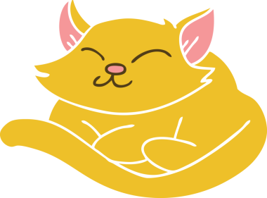 Bir insan tarafından çizilmiş garip çizgi film kedisi.