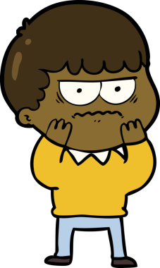 Bir insan tarafından çizilmiş el çizimi karikatür