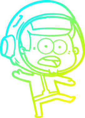 Bir insan tarafından çizilen soğuk gradyan çizgi çizimi bir astronotu şaşırttı.