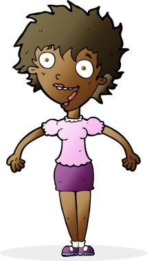 Bir insan tarafından çizilmiş heyecanlı bir karikatür.