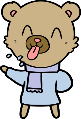 Bir insan tarafından çizilmiş bir çizgi film karakteri.