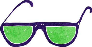 bir insan tarafından çizilmiş güneş gözlüğü.