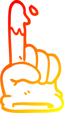 Bir insan tarafından çizilmiş kauçuk eldiven çizimi.