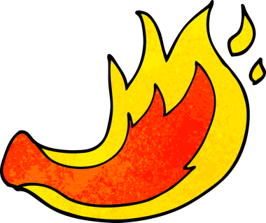 bir insan tarafından çizilmiş karalama alevi