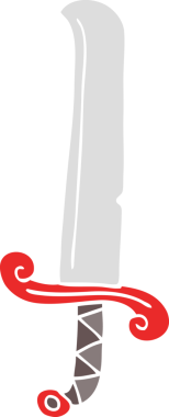 Bir insan tarafından çizilmiş uzun bir kılıç.