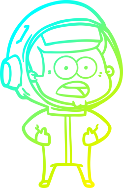 Bir insan tarafından çizilen soğuk gradyan çizgi çizimi bir astronotu şaşırttı.